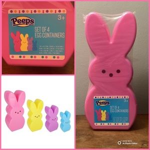 NWT- Set of 4- Peeps Bunny - Nesting- Easter Egg Containers